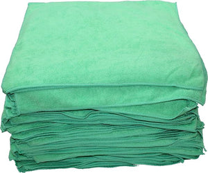 Green Microfiber Detail Towels 12/pack