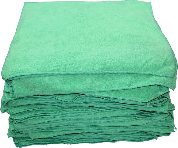 Green Microfiber Detail Towels 12/pack