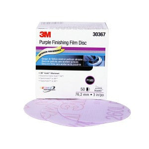 3M Purple Finishing Film Hookit Disc, 3", P1500