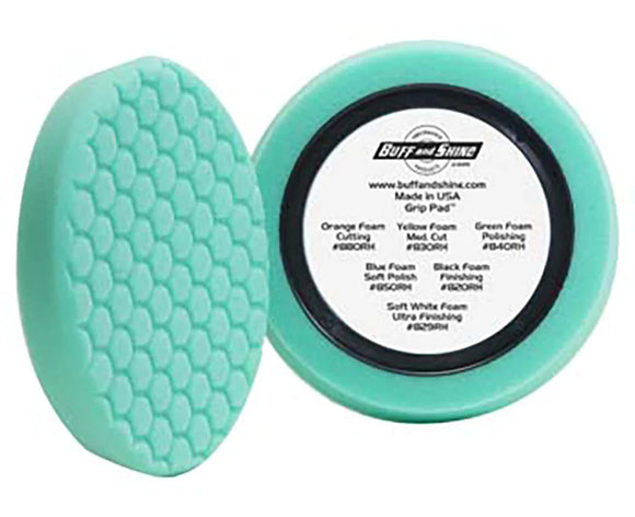 Green Foam Pad With Hex Face Center Ring - Polishing