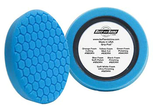 Blue Grip Pad With Hex Face & Center Ring