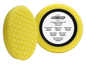 Yellow Hex Face Foam Pad with Center Ring