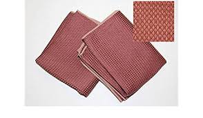 Waffle Micro Fiber Towels Red 15x25